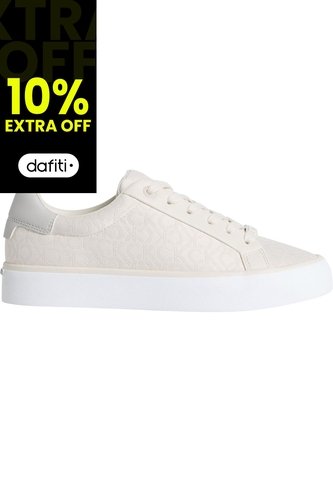 Tenis Beige De Jacquard Con Logo Calvin Klein Calvin Klein