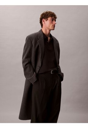 Polo Negro Manga Larga De Algodón Premium Con Tejido Interlock Calvin Klein