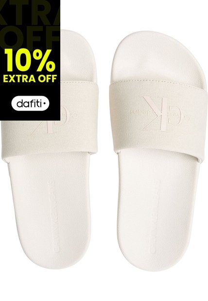 Sandalias Beige De Lona Calvin Klein