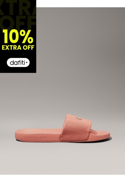 Sandalias Naranja Con Logo Calvin Klein