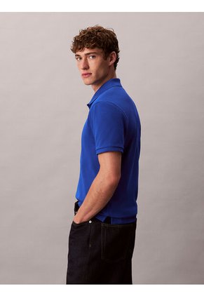 Polo Azul Clásico De Piqué De Algodón Calvin Klein