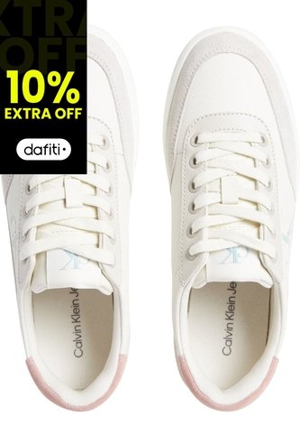 Tenis Blanco Clásicos De Cuero Con Cordones Y Suela Cupsole Calvin Klein Calvin Klein