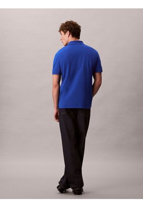 Polo Azul Clásico De Piqué De Algodón Calvin Klein