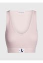 Crop Top Rosado Cropped Slim De Canalé Algodón Para Mujer Calvin Klein de Calvin Klein