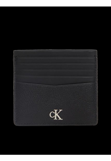 Tarjetero Negro De Cuero Con RFID Calvin Klein