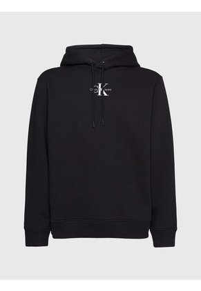 Buzo Negro Con Gorro Y Monograma Para Hombre Calvin Klein