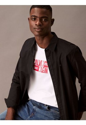 Camiseta Blanca Sport Logo Easy Crewneck Calvin Klein