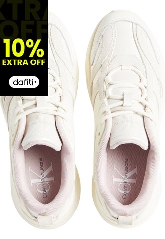 Tenis Blanco Retro Con Monograma Calvin Klein Calvin Klein