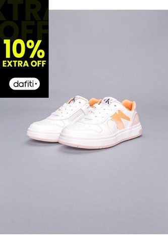 Tenis Blanco Niña De Corte Bajo Con Cordones Calvin Klein Calvin Klein