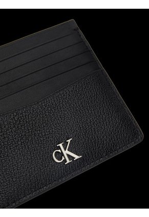 Tarjetero Negro De Cuero Con RFID Calvin Klein