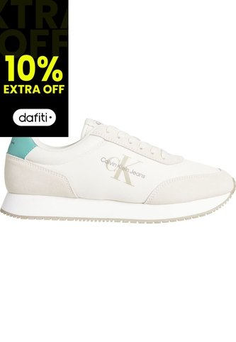 Tenis Blanco Retro Runner Con Monograma Calvin Klein Calvin Klein