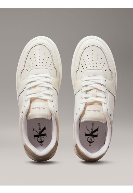 Tenis Beige Classic Con Detalles De Gamuza Calvin Klein