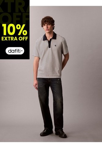 Polo Beige Ottoman A Rayas Calvin Klein Calvin Klein