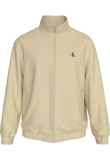 Chaqueta Beige De Nailon Acolchado Con Cremallera Calvin Klein