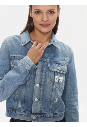 Chaqueta Azul Denim Cropped Calvin Klein