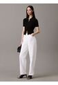 Top Negro Tipo Polo Cropped De Punto Liso Calvin Klein de Calvin Klein