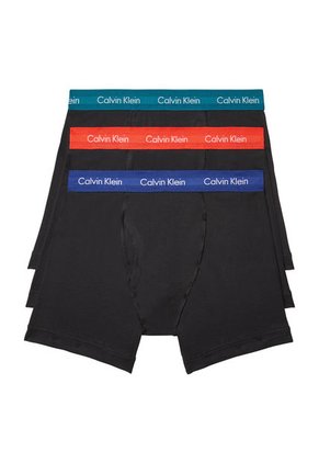 3 Pack De Boxer Negro En Algodón Cotton Stretch