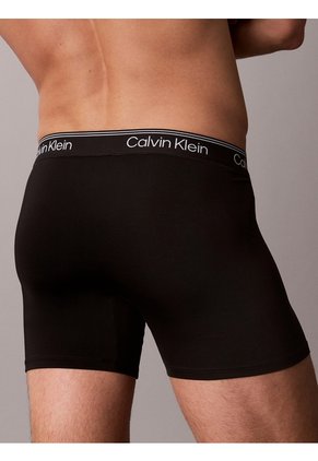 Pack Negro De 3 Bóxeres Sueltos Largos - Microfibre Stretch Calvin Klein