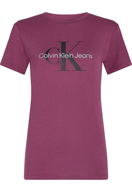 Camiseta Morado Regular Fit Con Logo Calvin Klein