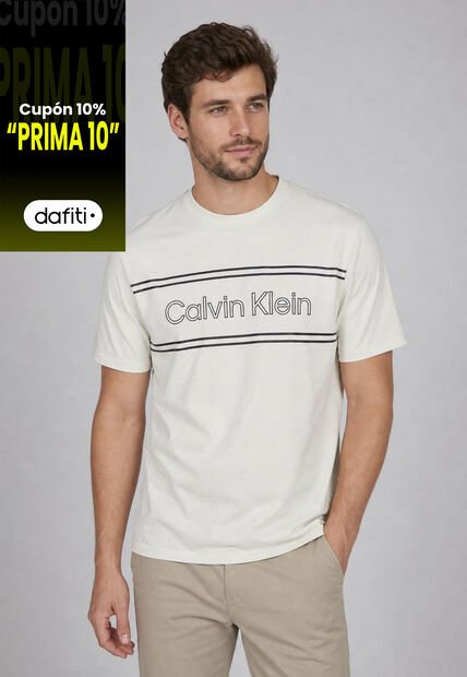 Camiseta Calvin Klein Beige