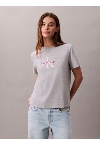 Camiseta Gris Clásica Con Monograma Estampado Calvin Klein Calvin Klein
