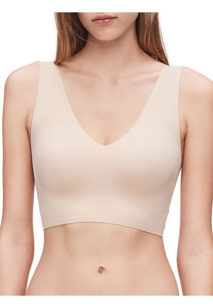 Bralette Beige Lined Invisible Calvin Klein