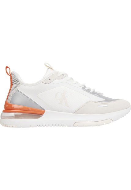 Tenis Deportivas Con Logo Hombre Blanco