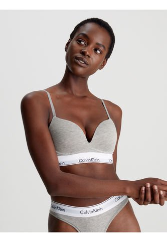 Brasier Gris Escotado Push Up - Modern Cotton Calvin Klein Calvin Klein