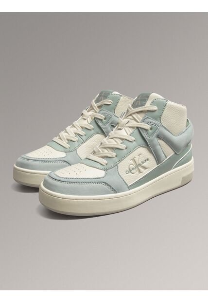 Tenis Multicolor Altos Tipo Basket De Cuero Calvin Klein