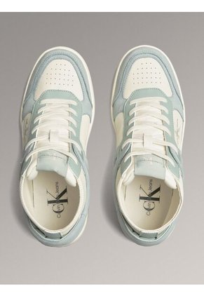 Tenis Multicolor Altos Tipo Basket De Cuero Calvin Klein