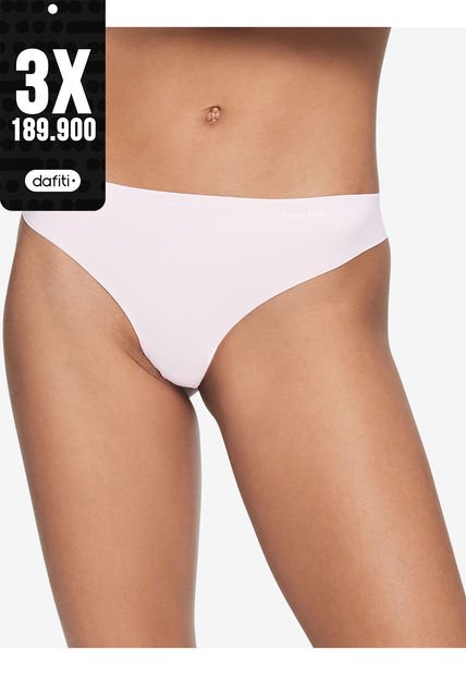 Pantie Tipo Tanga En Microfibra Rosada Para Mujer Calvin Klein