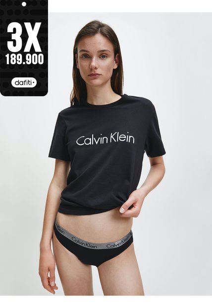 Pantie Negro En Algodón Radiant Tipo Bikini Para Mujer Calvin Klein