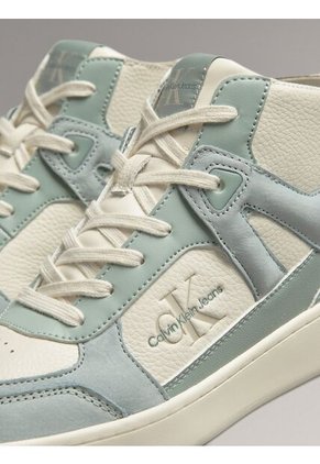 Tenis Multicolor Altos Tipo Basket De Cuero Calvin Klein