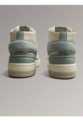 Tenis Multicolor Altos Tipo Basket De Cuero Calvin Klein