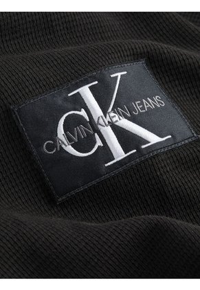 Polo Holgado De Manga Larga Negro Calvin Klein