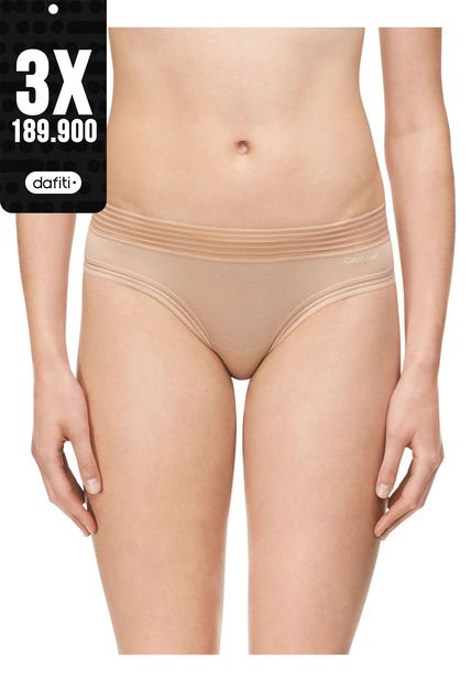 Pantie Beige Tipo Hipster Para Mujer Calvin Klein