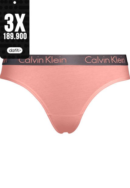 Pantie Rosado Tipo Tanga En Algodón Calvin Klein