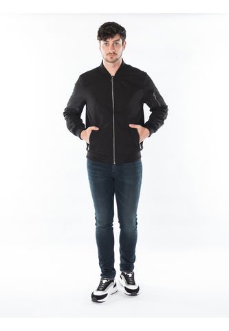 Chaqueta Negra Con Cremallera Para Hombre Calvin Klein Calvin Klein