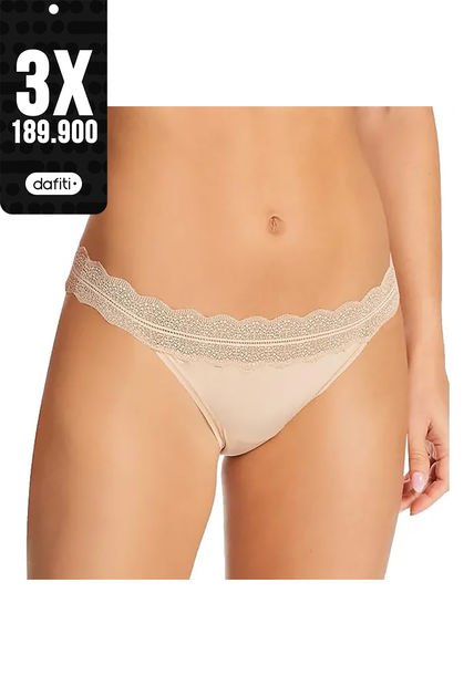 Panties Beige Tipo Bikini En Microfibra Para Mujer Calvin Klein