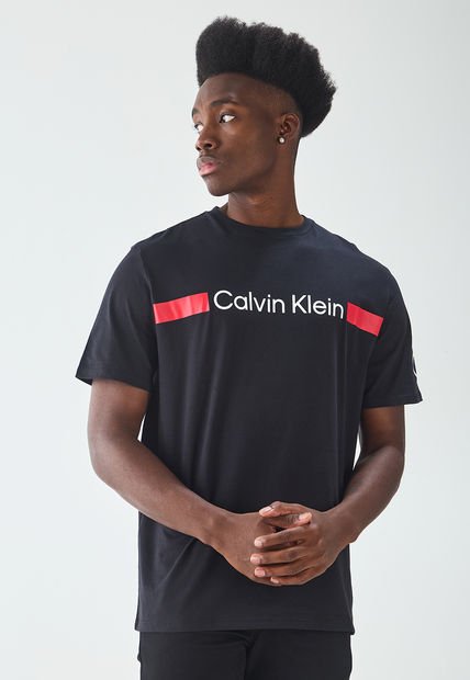 Camiseta Negro-Blanco-Rojo Calvin Klein