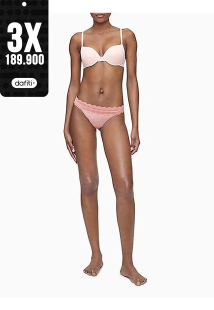 Pantie Coral Tipo Tanga En Microfibra Para Mujer Calvin Klein