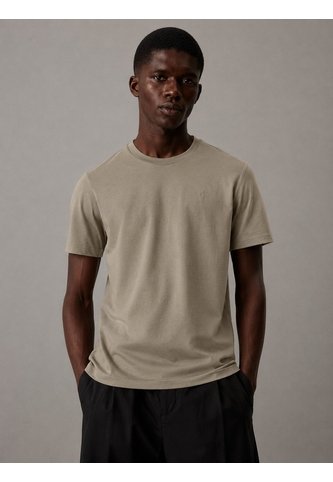 Camiseta Beige De Algodón Con Parche De Goma Calvin Klein Calvin Klein
