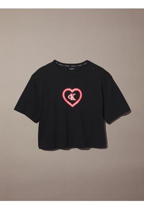 Camiseta Negra De Pijama Para Mujer Calvin Klein