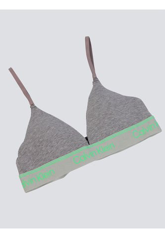 Bralette Gris Triangular Con Logo Para Mujer Calvin Klein Calvin Klein