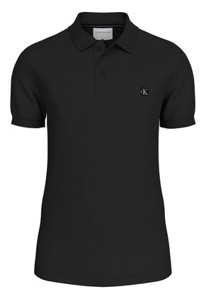 Polo Negra Slim De Algodón Elástico Calvin Klein