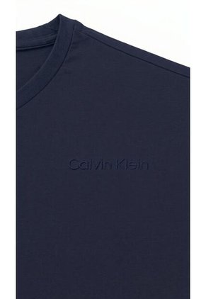Camiseta Azul Solid Liquid Con Logo Calvin Klein