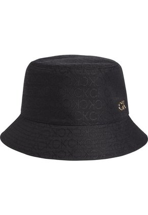 Gorro De Pescador Reciclado De Jacquard Con Logo Mujer Negro Calvin Klein