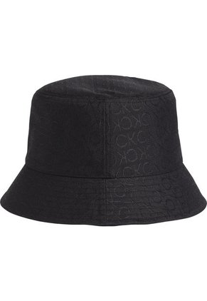 Gorro De Pescador Reciclado De Jacquard Con Logo Mujer Negro Calvin Klein