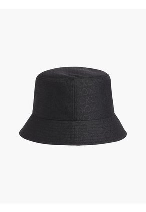 Gorro De Pescador Reciclado De Jacquard Con Logo Mujer Negro Calvin Klein