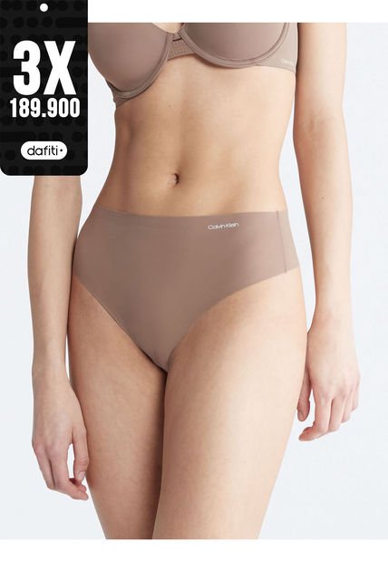 Pantie Chocolate Tipo Tanga Invisible De Cintura Alta Calvin Klein